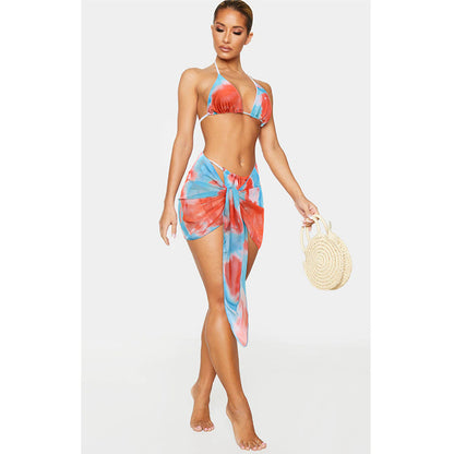 Women's Sexy 3-Piece Tie-Dye Bikini Set