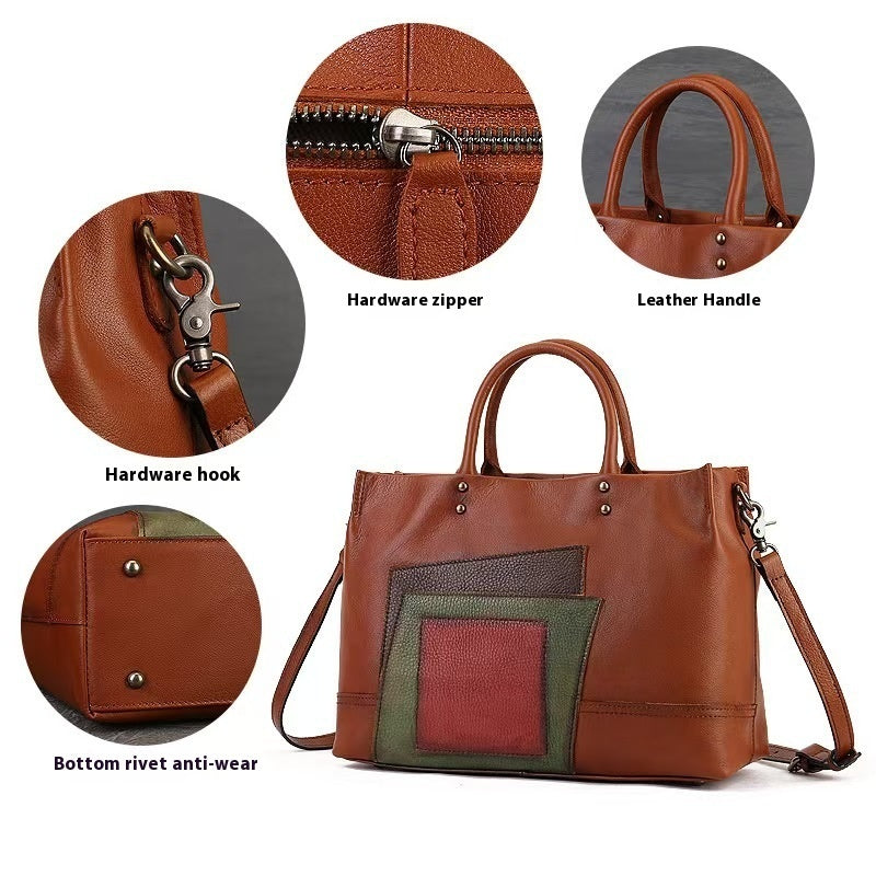 Artistic Patch Messenger Bag