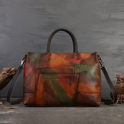 Artistic Patch Messenger Bag